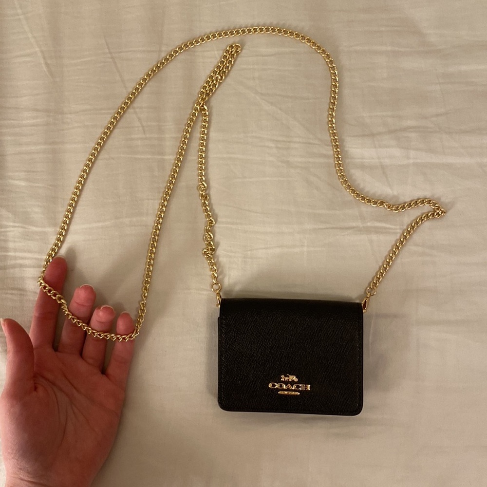 Coach Mini Wallet on Gold Chain